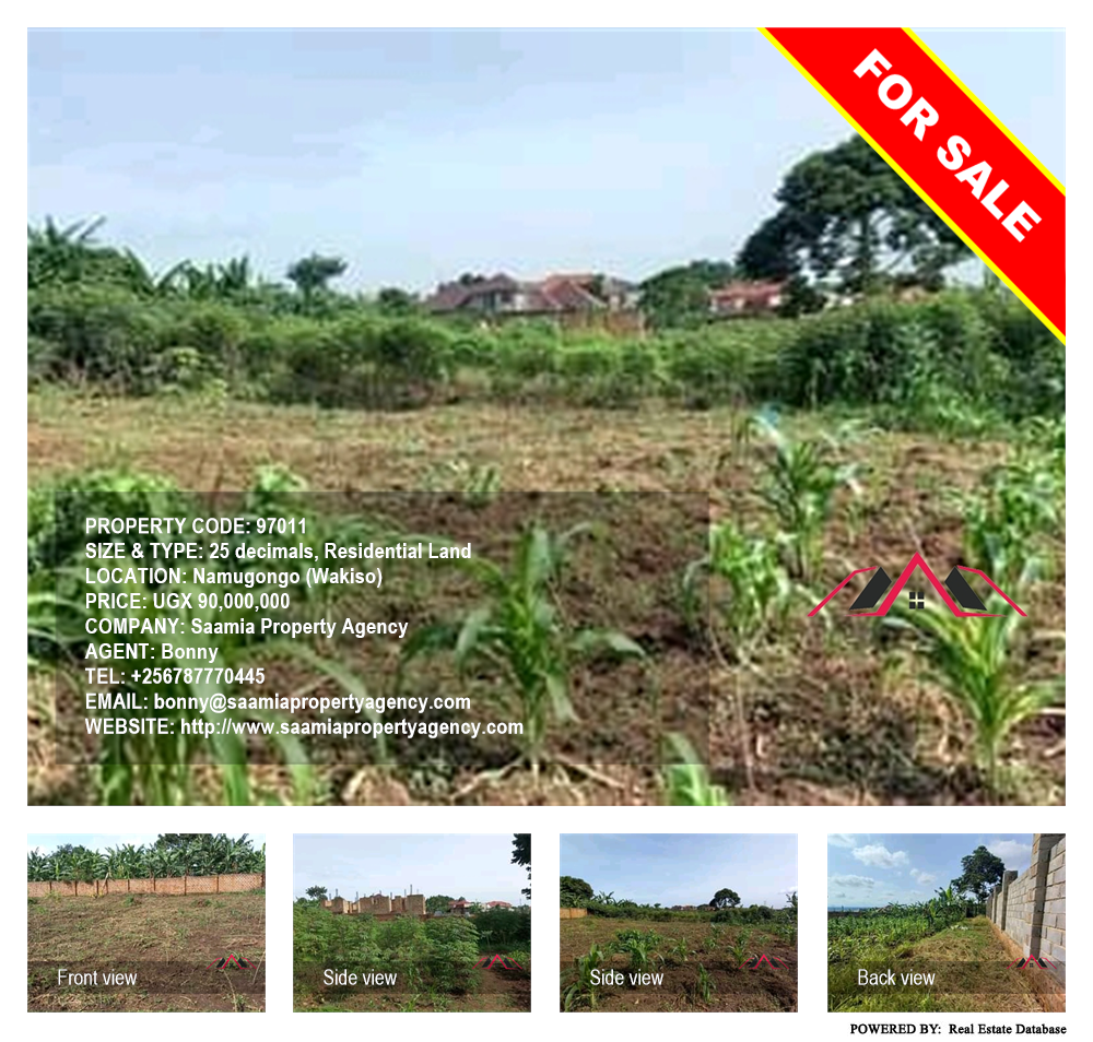 Residential Land  for sale in Namugongo Wakiso Uganda, code: 97011