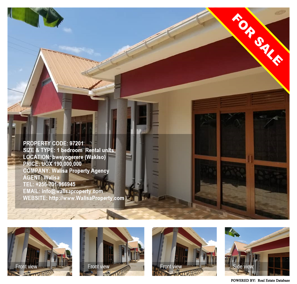 1 bedroom Rental units  for sale in Bweyogerere Wakiso Uganda, code: 97201