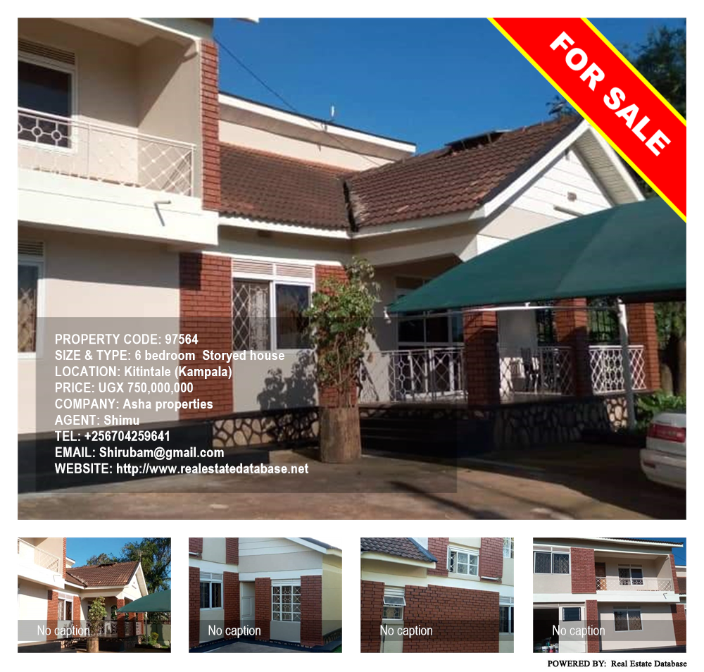 6 bedroom Storeyed house  for sale in Kitintale Kampala Uganda, code: 97564