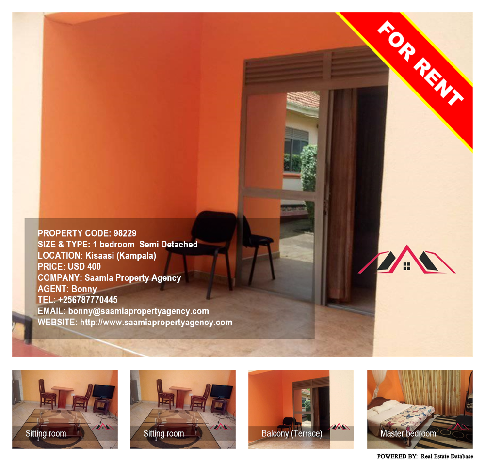 1 bedroom Semi Detached  for rent in Kisaasi Kampala Uganda, code: 98229