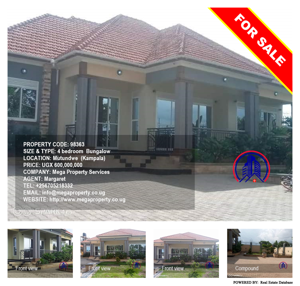 4 bedroom Bungalow  for sale in Mutundwe Kampala Uganda, code: 98363