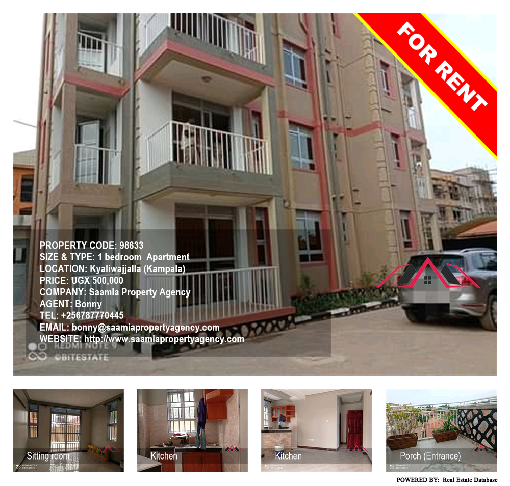 1 bedroom Apartment  for rent in Kyaliwajjala Kampala Uganda, code: 98633