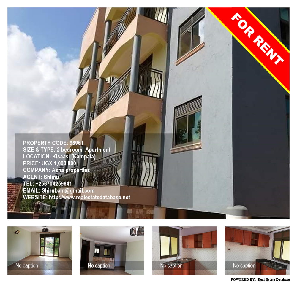2 bedroom Apartment  for rent in Kisaasi Kampala Uganda, code: 98961