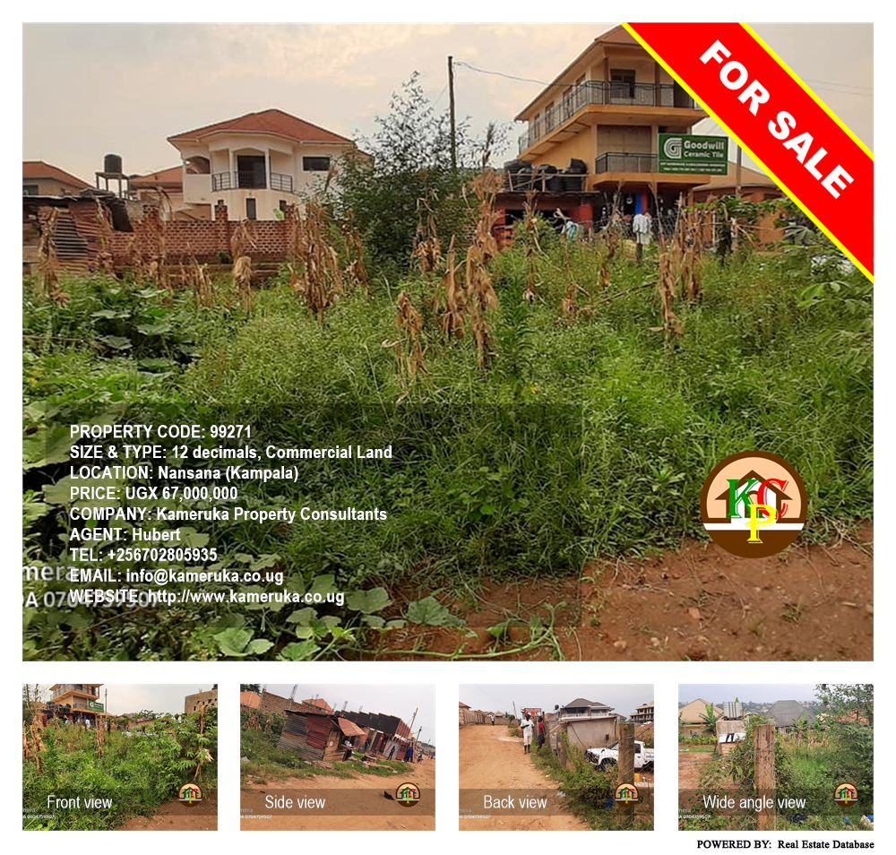 Commercial Land  for sale in Nansana Kampala Uganda, code: 99271