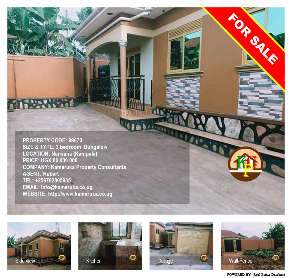 3 bedroom Bungalow  for sale in Nansana Kampala Uganda, code: 99673