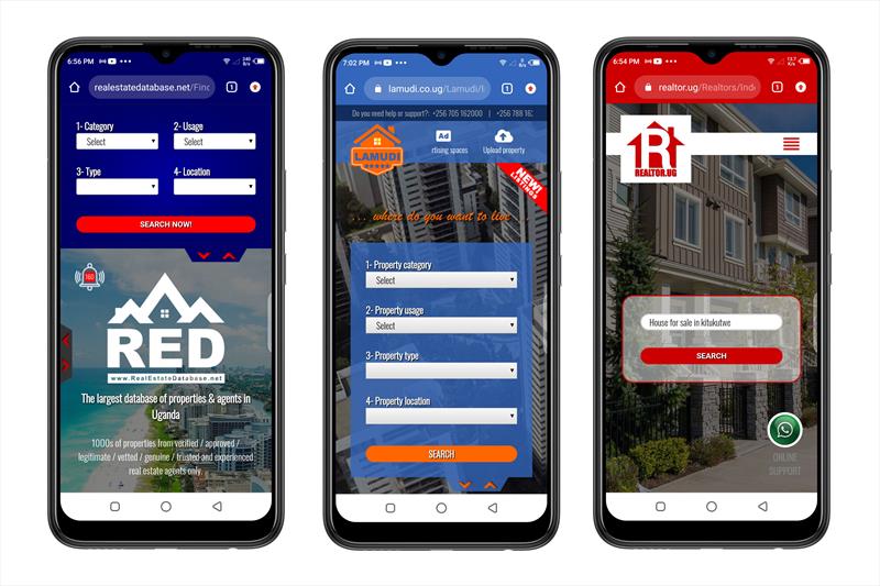 The top 3 real estate websites in UGANDA.